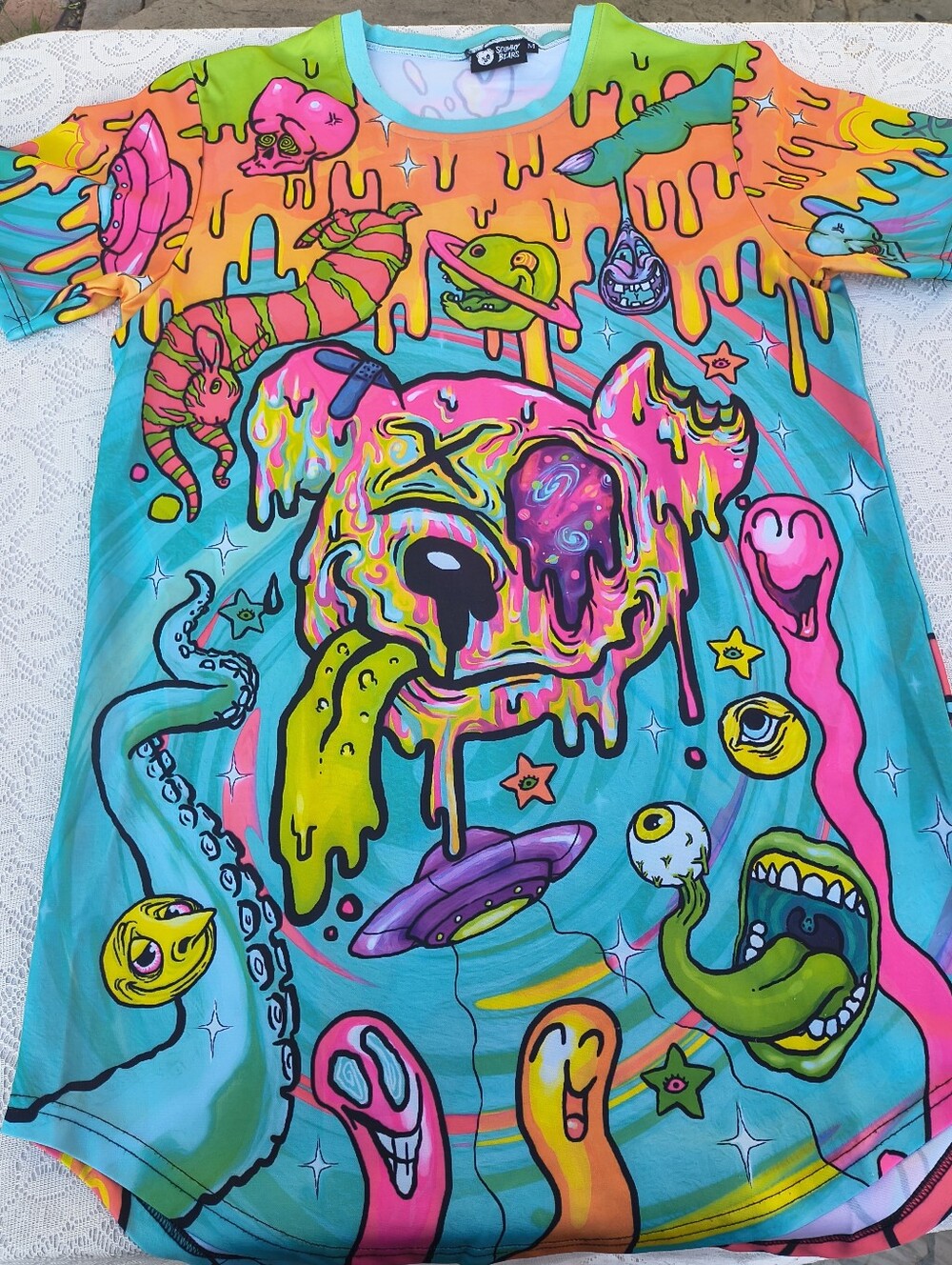 Liquid Stranger X Scummy Bears Cool Multi Color Shirt Dress